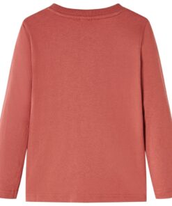 Kindershirt met lange mouwen 140 hennakleurig