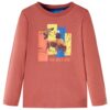 Kindershirt met lange mouwen 140 hennakleurig