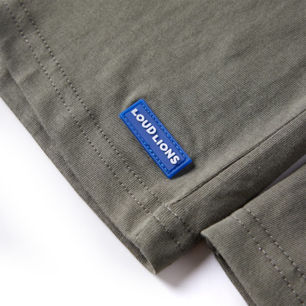 Kindershirt met lange mouwen 140 kakikleurig - Image 5