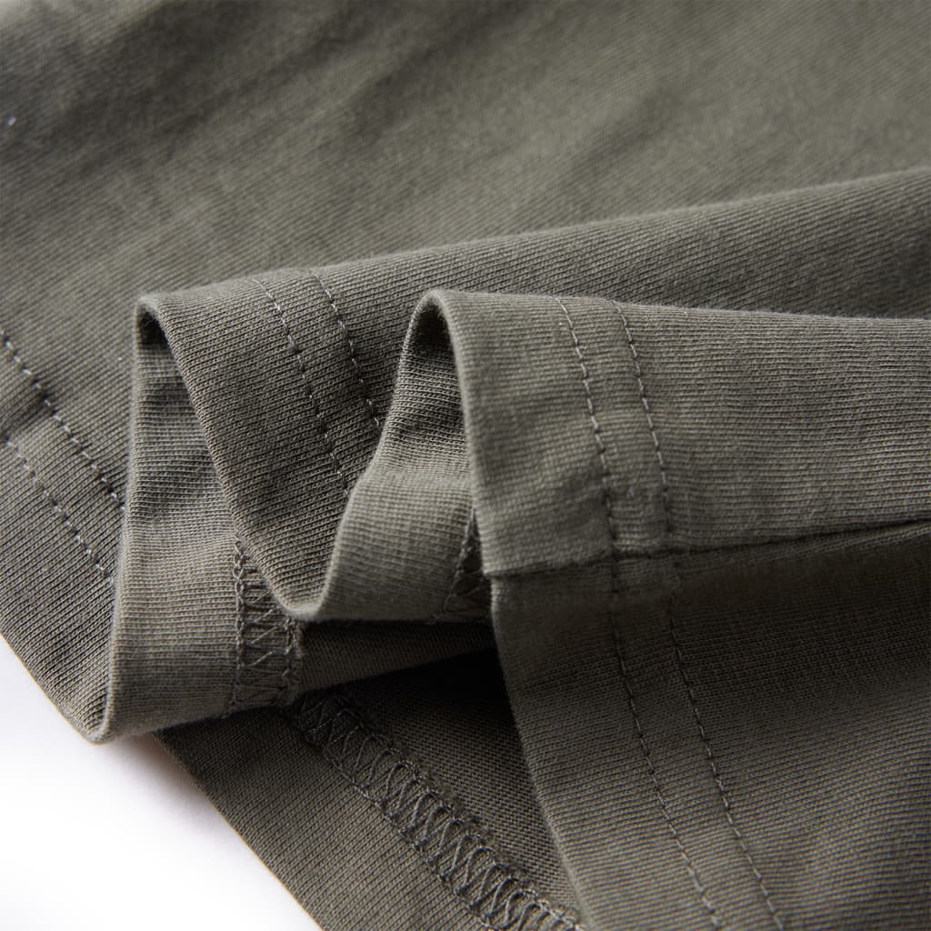 Kindershirt met lange mouwen 140 kakikleurig - Image 6