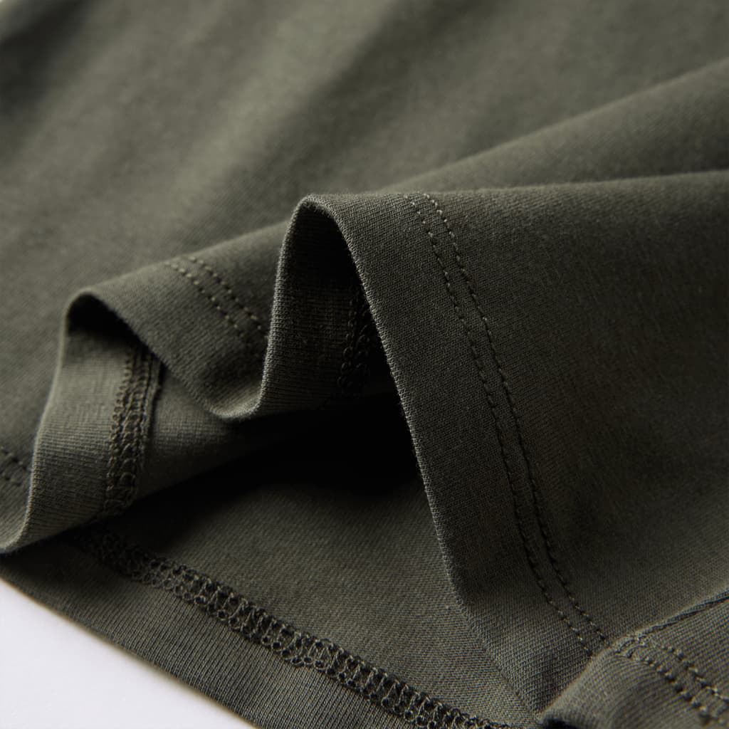 Kindershirt met lange mouwen 140 kakikleurig - Image 6