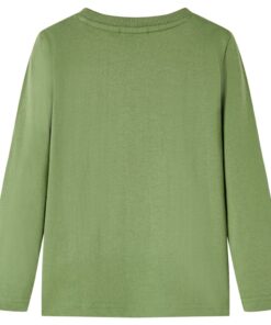 Kindershirt met lange mouwen 140 lichtkakikleurig