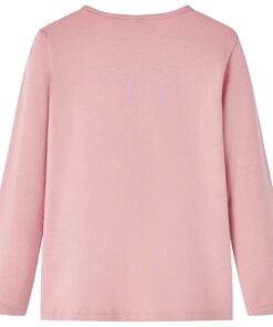 Kindershirt met lange mouwen 140 lichtroze
