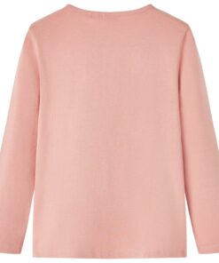 Kindershirt met lange mouwen 140 lichtroze