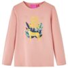 Kindershirt met lange mouwen 140 lichtroze