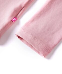 Kindershirt met lange mouwen 140 lichtroze
