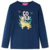 Kindershirt met lange mouwen 140 marineblauw