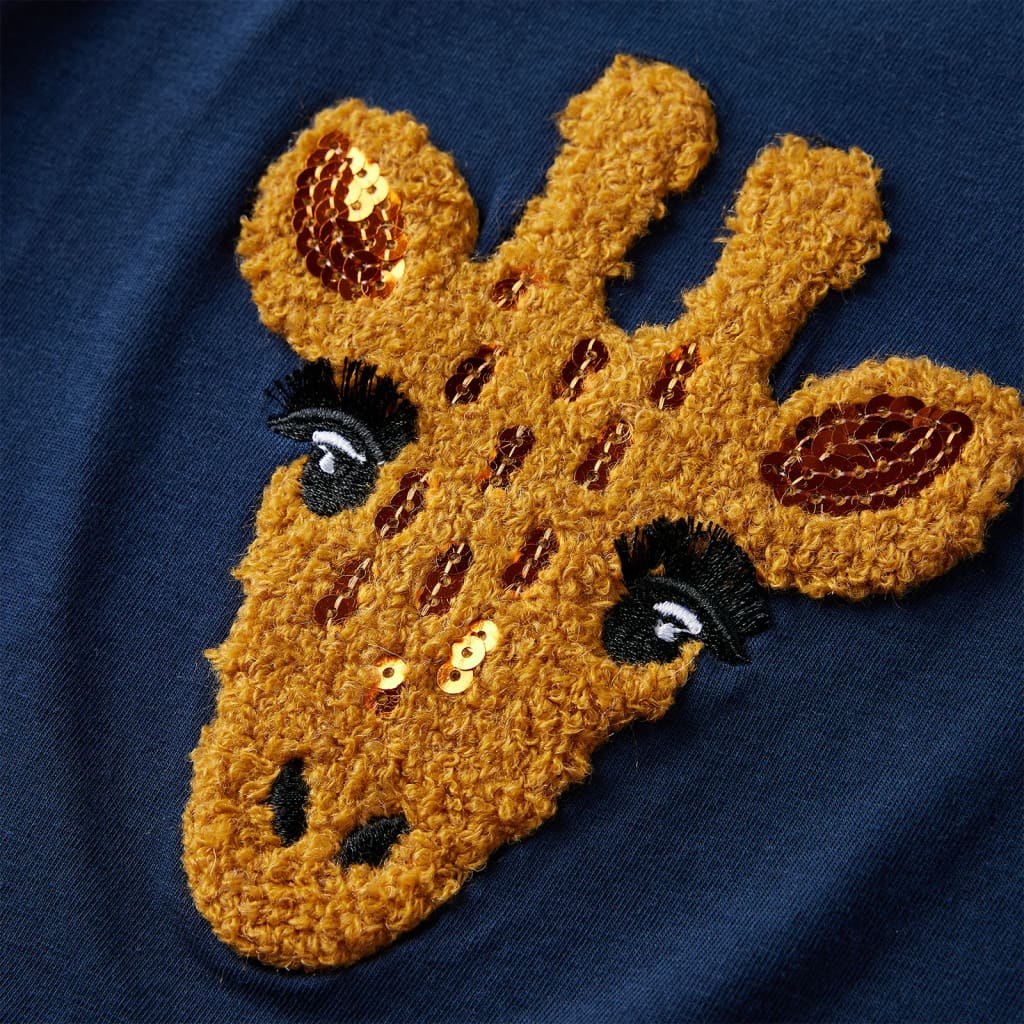 Kindershirt met lange mouwen 140 marineblauw - Image 4