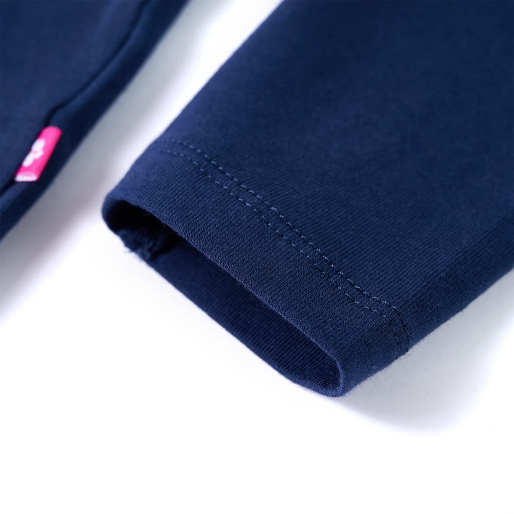 Kindershirt met lange mouwen 140 marineblauw - Image 5