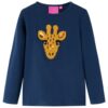 Kindershirt met lange mouwen 140 marineblauw