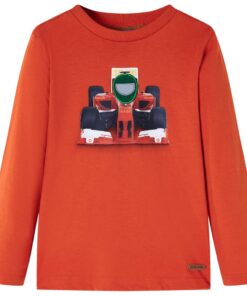 Kindershirt met lange mouwen 140 oranje