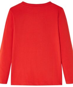 Kindershirt met lange mouwen 140 rood