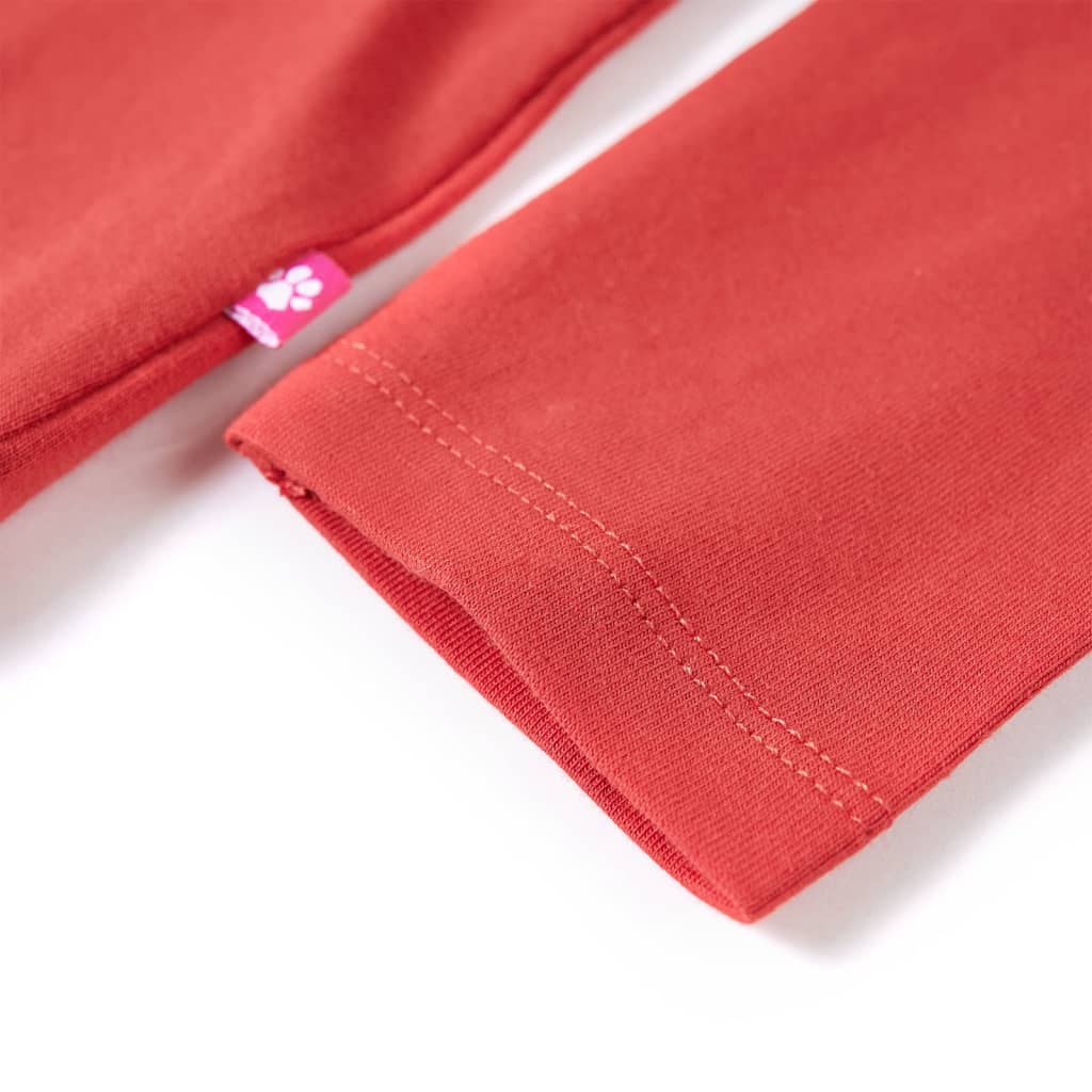 Kindershirt met lange mouwen 140 roodbruin - Image 5