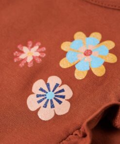 Kindershirt met lange mouwen 92 cognackleurig