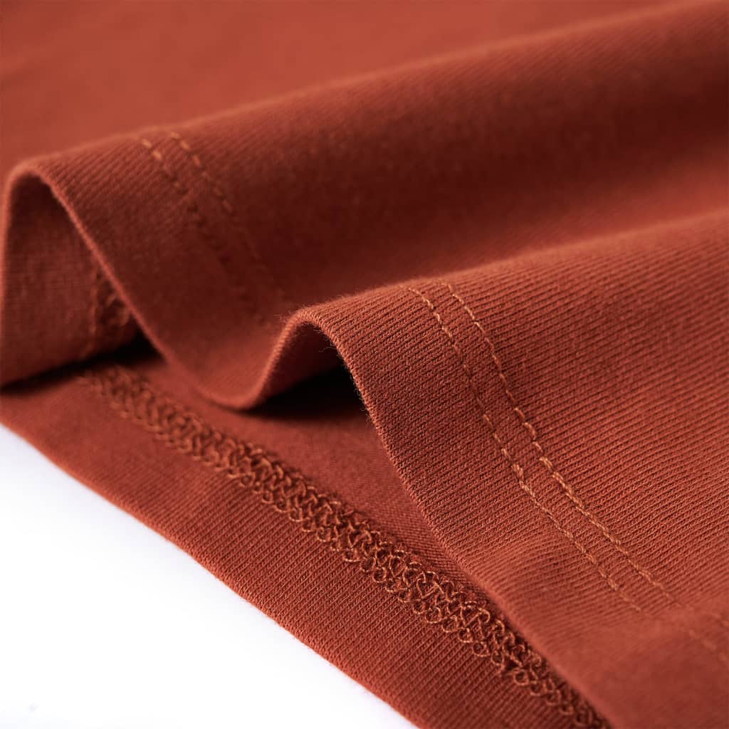 Kindershirt met lange mouwen 92 cognackleurig - Image 6