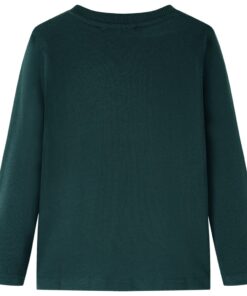 Kindershirt met lange mouwen 92 donkergroen
