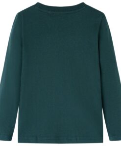 Kindershirt met lange mouwen 92 donkergroen