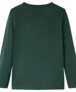 Kindershirt met lange mouwen 92 donkergroen