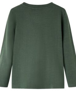 Kindershirt met lange mouwen 92 donkergroen