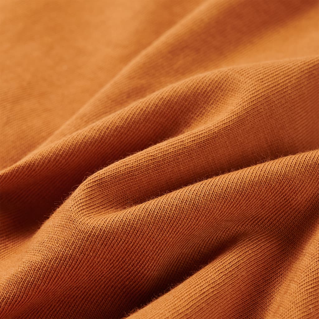 Kindershirt met lange mouwen 92 donkerokerkleurig - Image 7