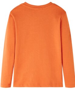 Kindershirt met lange mouwen 92 donkeroranje