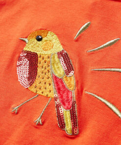 Kindershirt met lange mouwen 92 donkeroranje