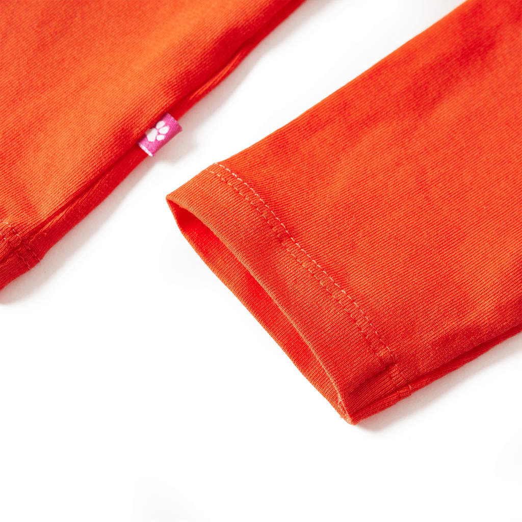 Kindershirt met lange mouwen 92 donkeroranje