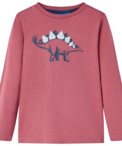 Kindershirt met lange mouwen 92 donkerrood