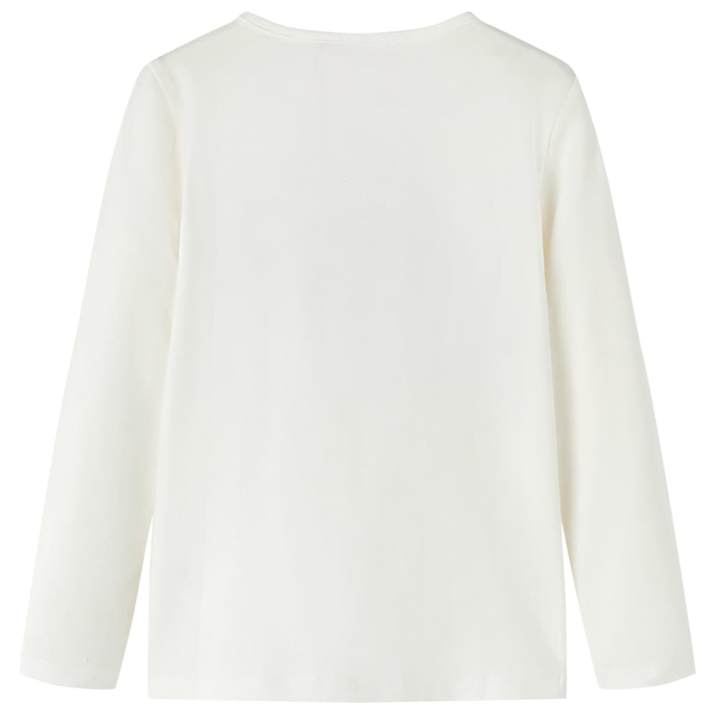 Kindershirt met lange mouwen 92 ecru