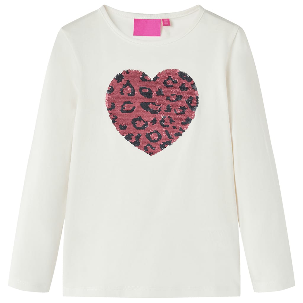 Kindershirt met lange mouwen 92 ecru