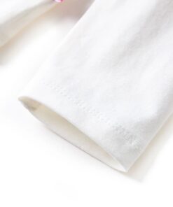 Kindershirt met lange mouwen 92 ecrukleurig