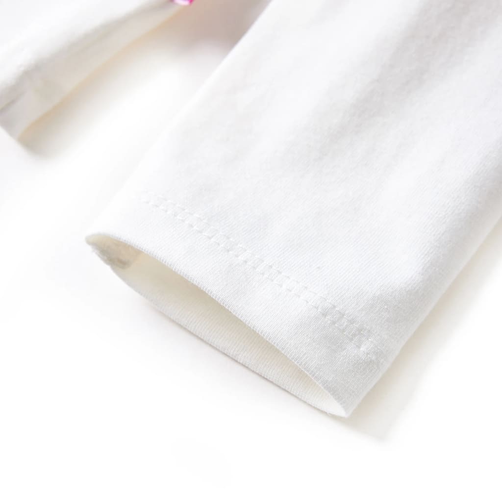 Kindershirt met lange mouwen 92 ecrukleurig