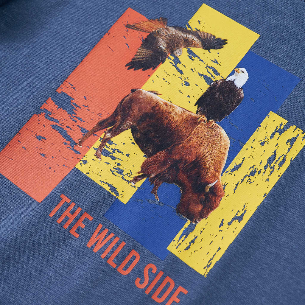 Kindershirt met lange mouwen 92 gemêleerd blauw - Image 4