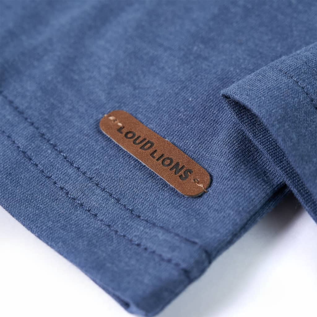 Kindershirt met lange mouwen 92 gemêleerd blauw - Image 5