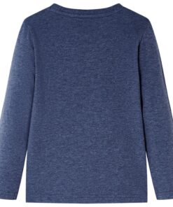 Kindershirt met lange mouwen 92 gemêleerd donkerblauw
