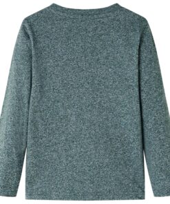 Kindershirt met lange mouwen 92 gemêleerd donkergroen