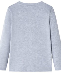 Kindershirt met lange mouwen 92 gemêleerd grijs