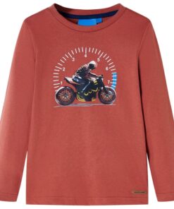 Kindershirt met lange mouwen 92 hennakleurig