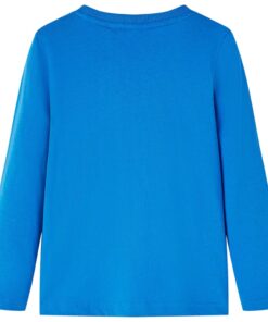 Kindershirt met lange mouwen 92 kobaltblauw