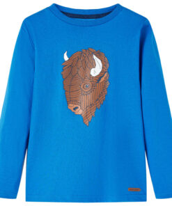 Kindershirt met lange mouwen 92 kobaltblauw