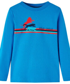 Kindershirt met lange mouwen 92 kobaltblauw