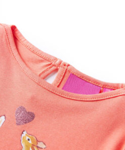 Kindershirt met lange mouwen 92 koraalkleurig