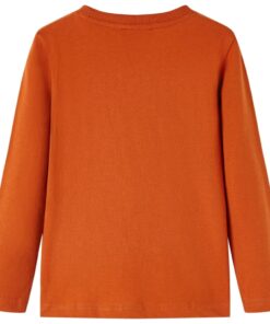 Kindershirt met lange mouwen 92 lichtroestkleurig