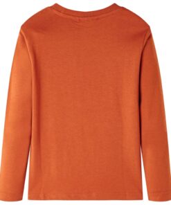 Kindershirt met lange mouwen 92 lichtroestkleurig