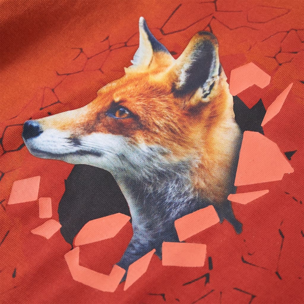 Kindershirt met lange mouwen 92 lichtroestkleurig - Image 4