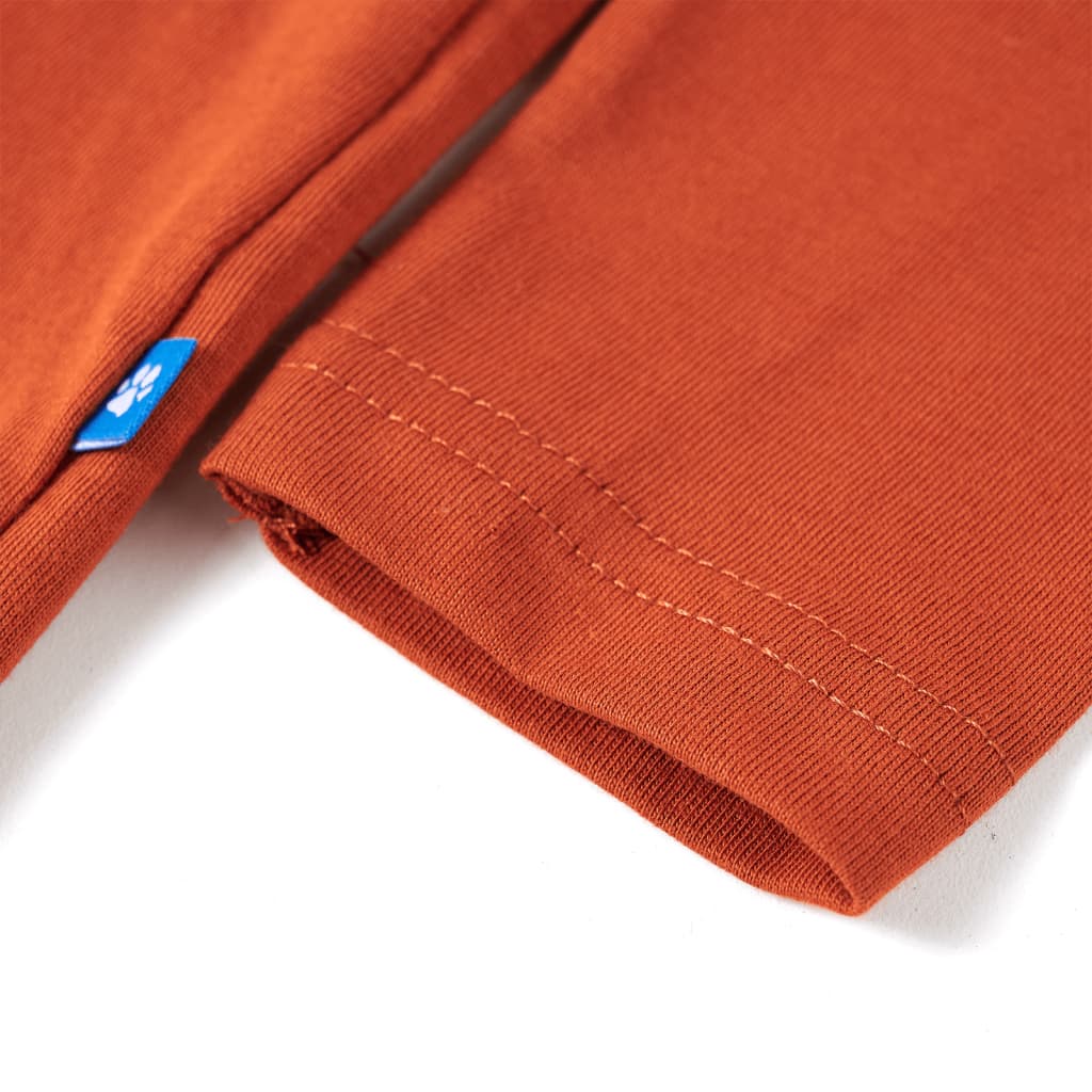 Kindershirt met lange mouwen 92 lichtroestkleurig - Image 5