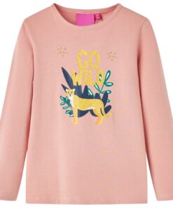 Kindershirt met lange mouwen 92 lichtroze