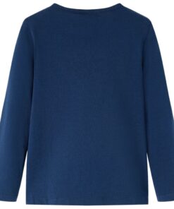 Kindershirt met lange mouwen 92 marineblauw