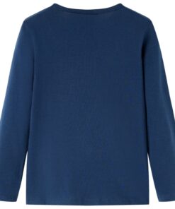 Kindershirt met lange mouwen 92 marineblauw