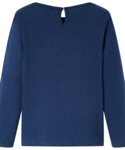 Kindershirt met lange mouwen 92 marineblauw